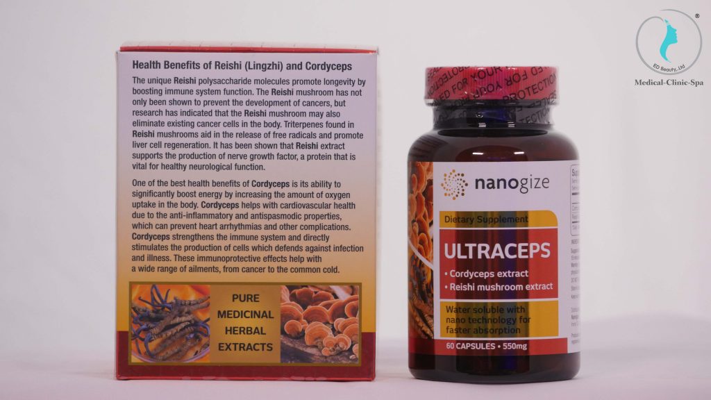 Viên uống đông trùng hạ thảo & linh chi Nanogize Ultraceps 60 viên